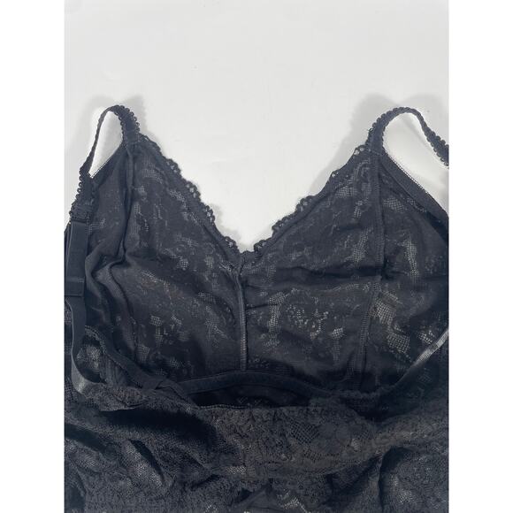 NWT Unlined Sheer Lace Crop Bralette Dark Romantic Whimsigoth Stretch Plus 2X - Picture 7 of 13